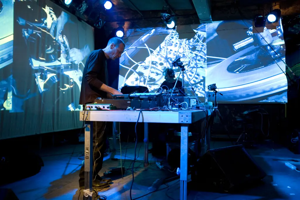 Audiovisual turntable performance at Club Transmediale