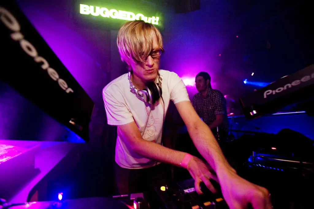 Simian Mobile Disco DJing at Bugged Out