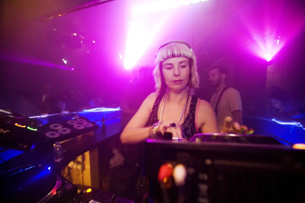JoJo de Freq DJing at Bugged Out