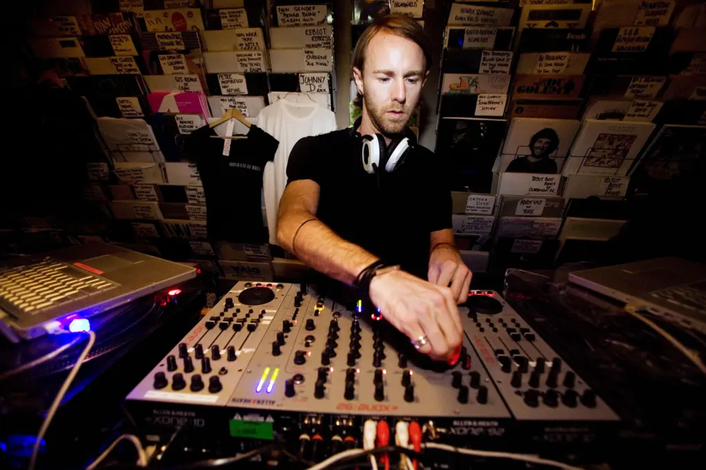 Richie Hawtin performing at Phonica Records