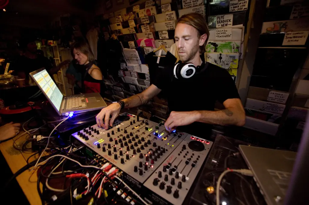 Richie Hawtin performing at Phonica Records