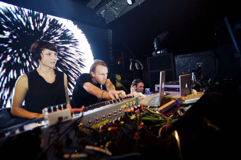 Richie Hawtin and Magda performing at M_nus Contakt