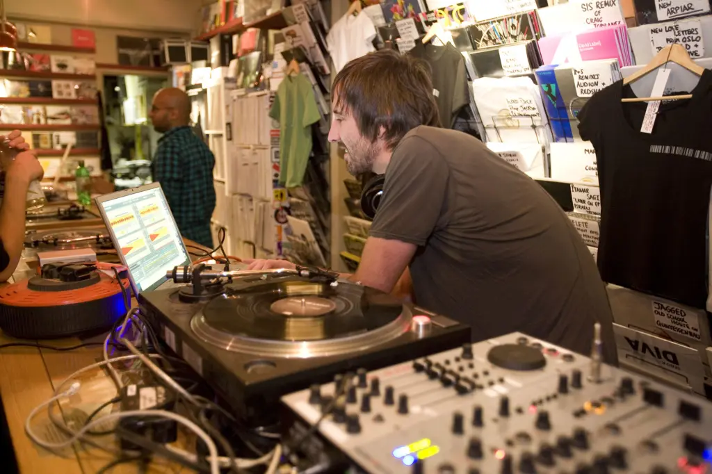 M_nus crew at Phonica Records